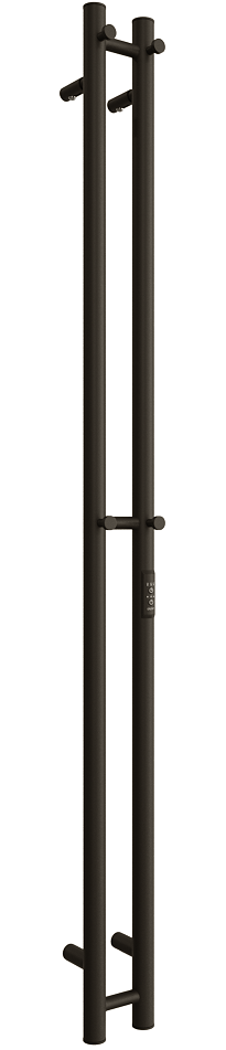 Полотенцесушитель электрический Двин X-2 neo 4657801240058 160x10 см, подключение справа, слева, матовый черный, I-образный