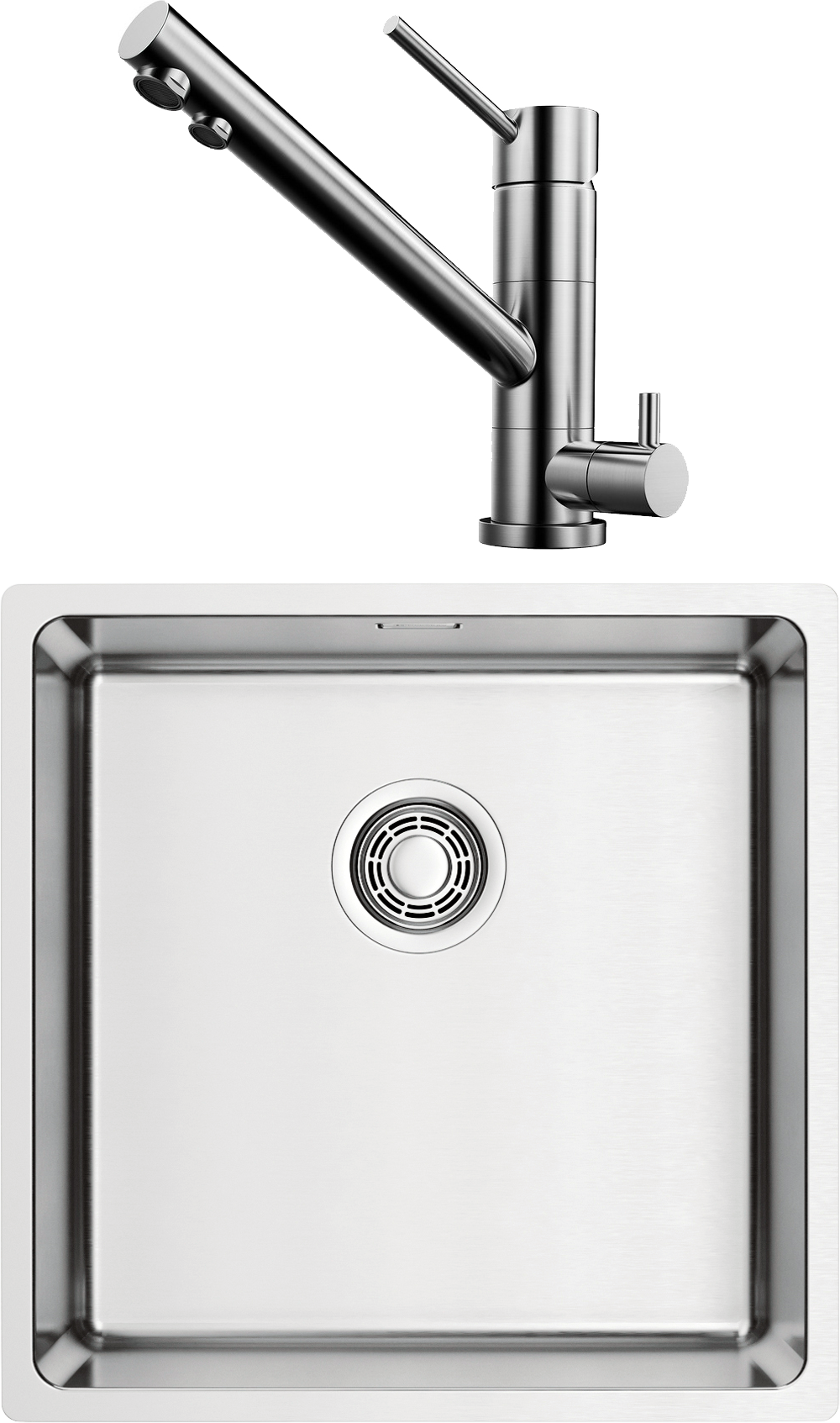 Комплект Мойка Omoikiri TADZAVA 44-U/I-IN ULTRA 15, нержавеющая сталь + Смеситель Tonami BN, нержавеющая сталь