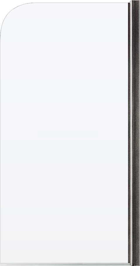 Шторка на ванну Maybahglass MGV-596-5 40x140, профиль матовый хром, стекло прозрачное