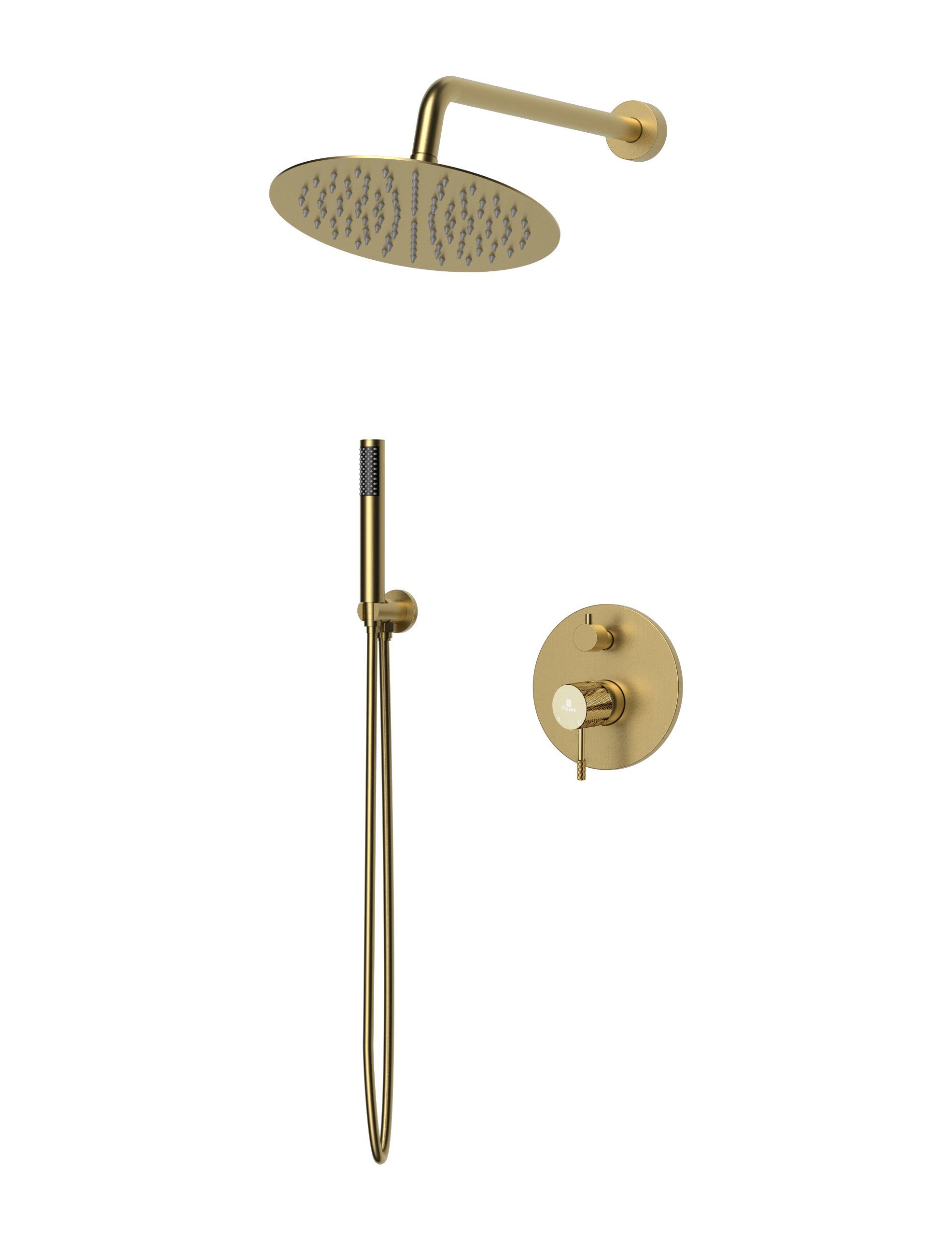 Душевой комплект Vincea Desire VSFW-1D1BG С ВНУТРЕННЕЙ ЧАСТЬЮ, брашированное золото