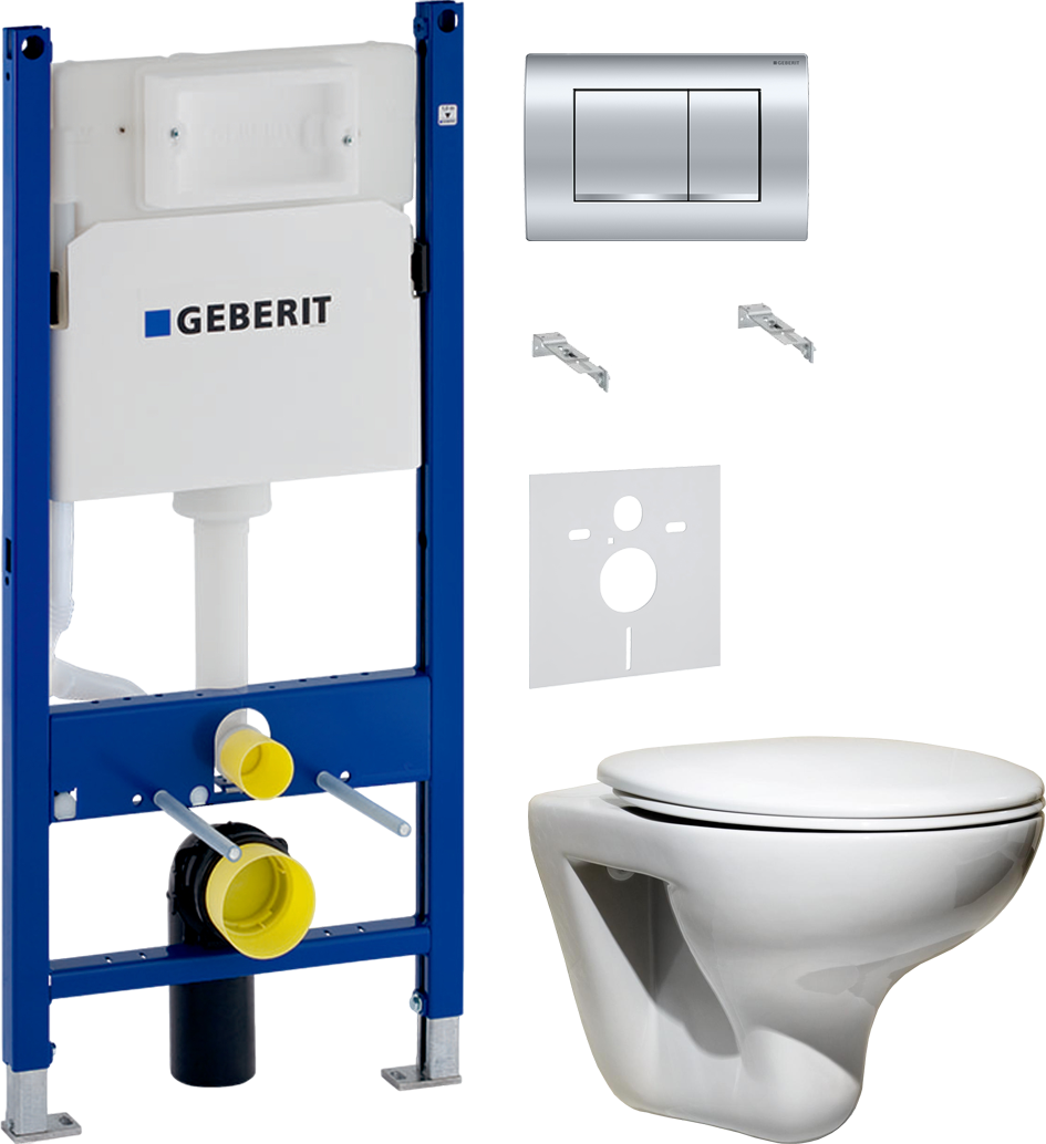 Комплект 4 в 1 Унитаз подвесной Roca Mateo 346200000 + Сиденье ZRU9302822 с микролифтом, петли хром + Инсталляция с кнопкой Geberit Duofix Delta 458.163.21.1 цвет хром + Звукоизоляция 156.050.00.1