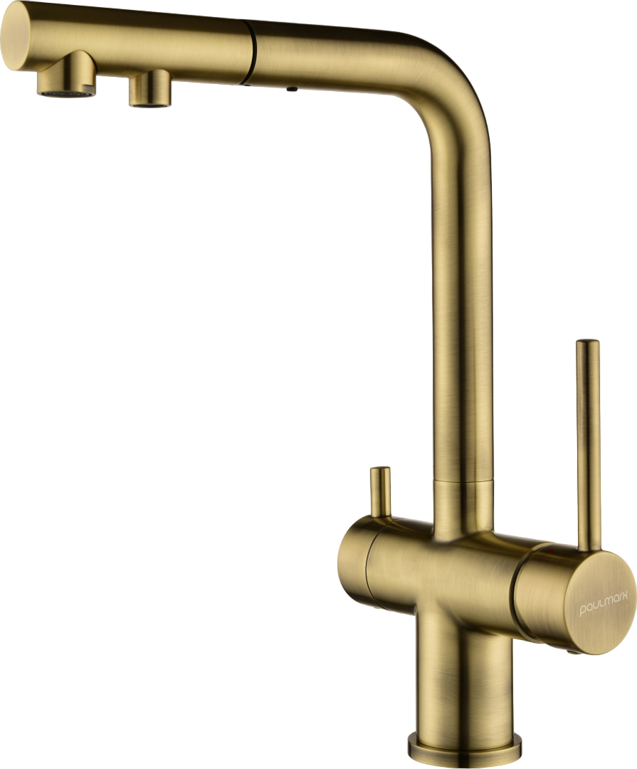 Смеситель для кухни Paulmark Serpentine Se213222-BR бронза