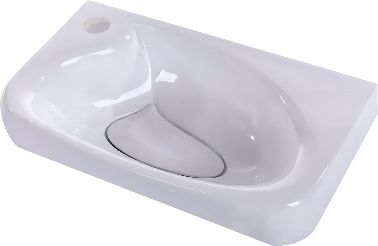 Раковина маленькая в туалет Madera Bio 40 белая, прямоугольная