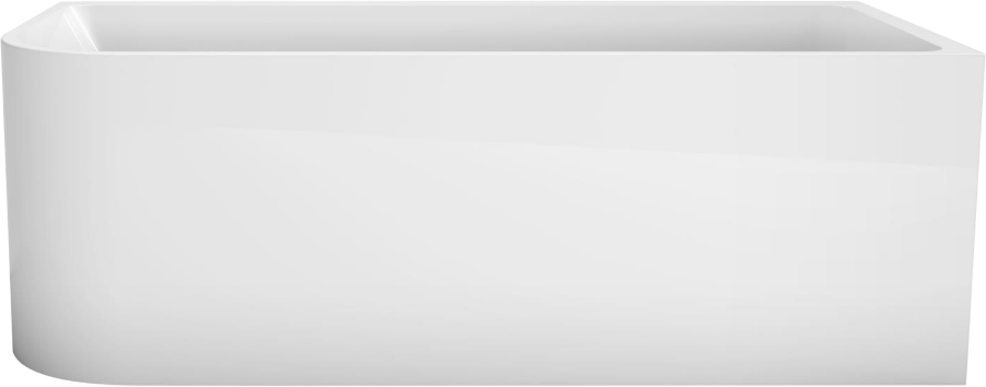 Акриловая ванна BelBagno BB712-1700-730-R 170x75 см, правая, пристенная, белая, асимметричная, на ножках, со сливом-переливом, с донным клапаном