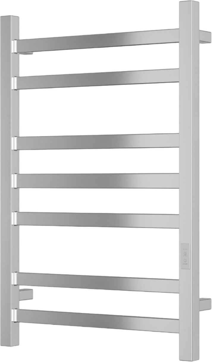 Полотенцесушитель электрический Bauedge Hotel R 80x55 см, скрытое подключение справа, слева, нержавеющая сталь полированная, лесенка