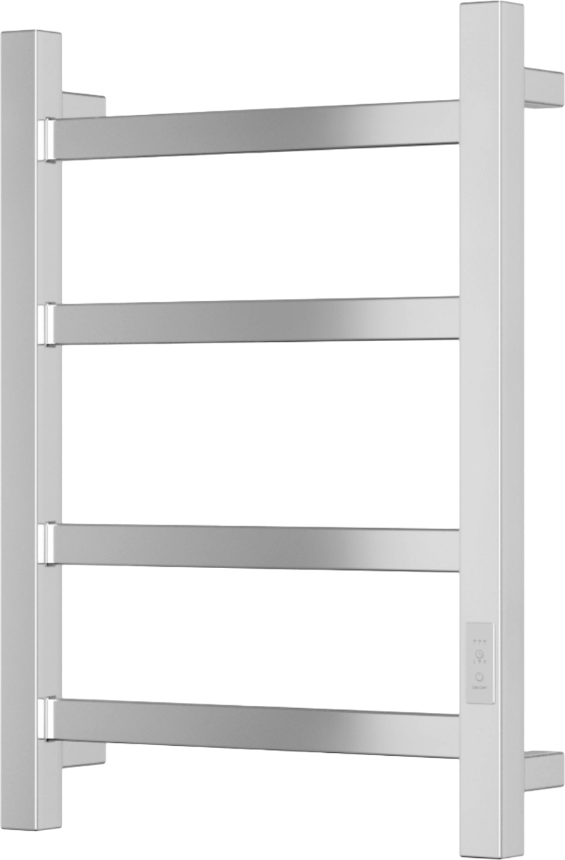 Полотенцесушитель электрический Bauedge Hotel R 60x45 см, скрытое подключение справа, слева, нержавеющая сталь полированная, лесенка