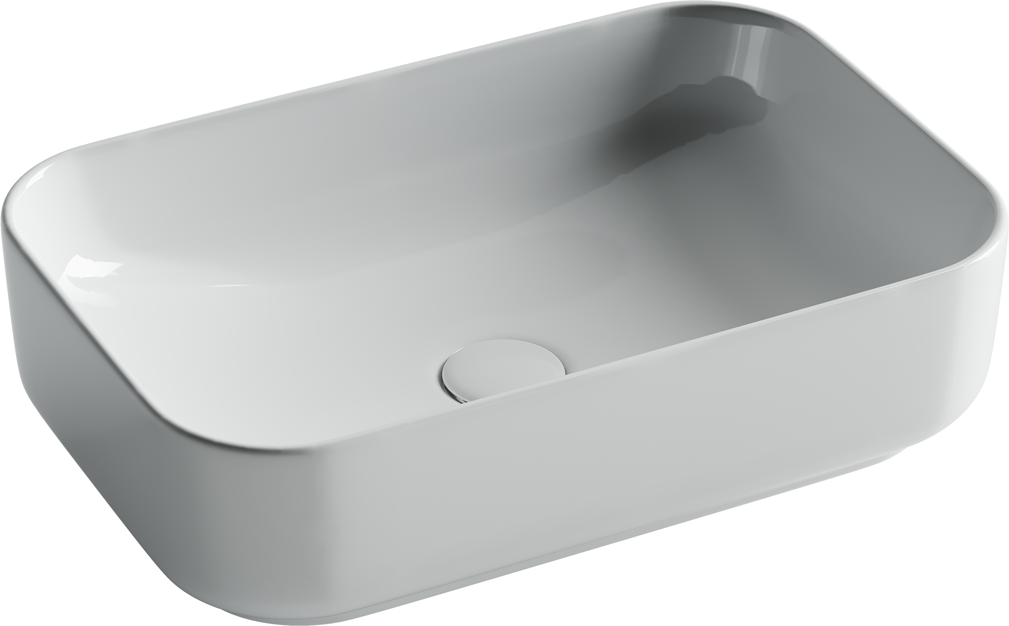 Накладная раковина Ceramicanova Element CN5043 51 глянцевая белая, прямоугольная