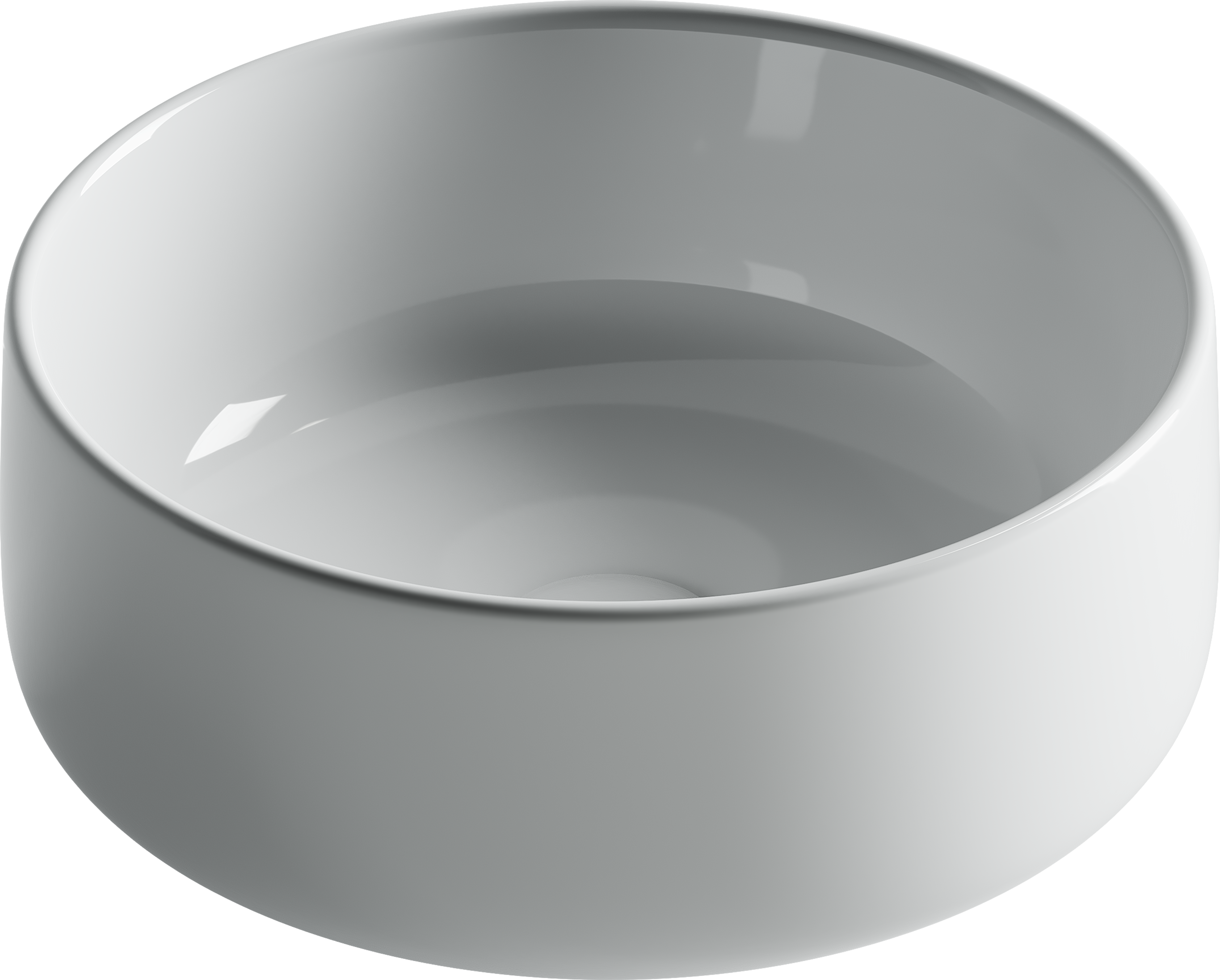 Накладная раковина Ceramicanova Элемент (Element) CN5047 36 глянцевая белая, круглая