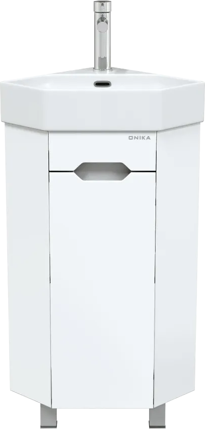 Тумба под раковину без столешницы Onika Айленд 35 напольная, угловая, белая