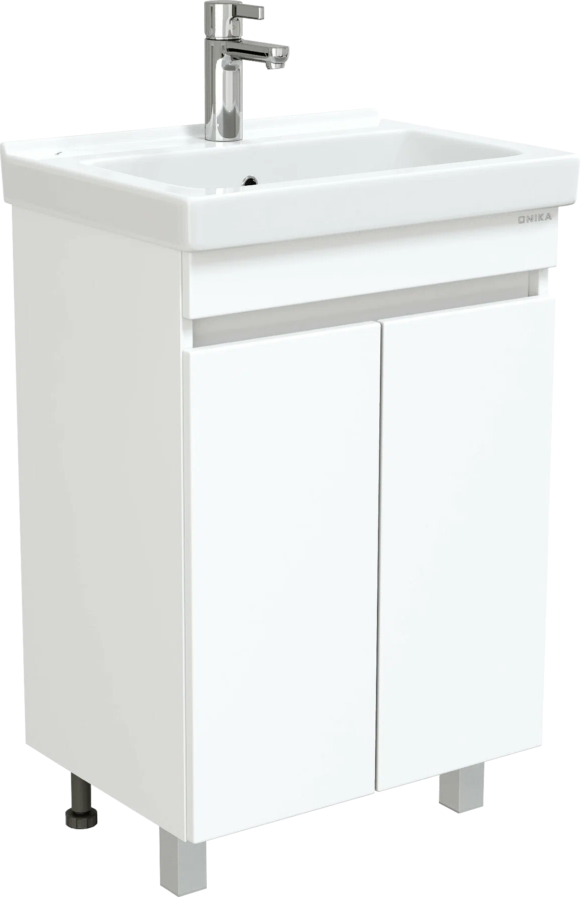 Тумба под раковину без столешницы Onika Милтон Квадро 55 напольная, белая