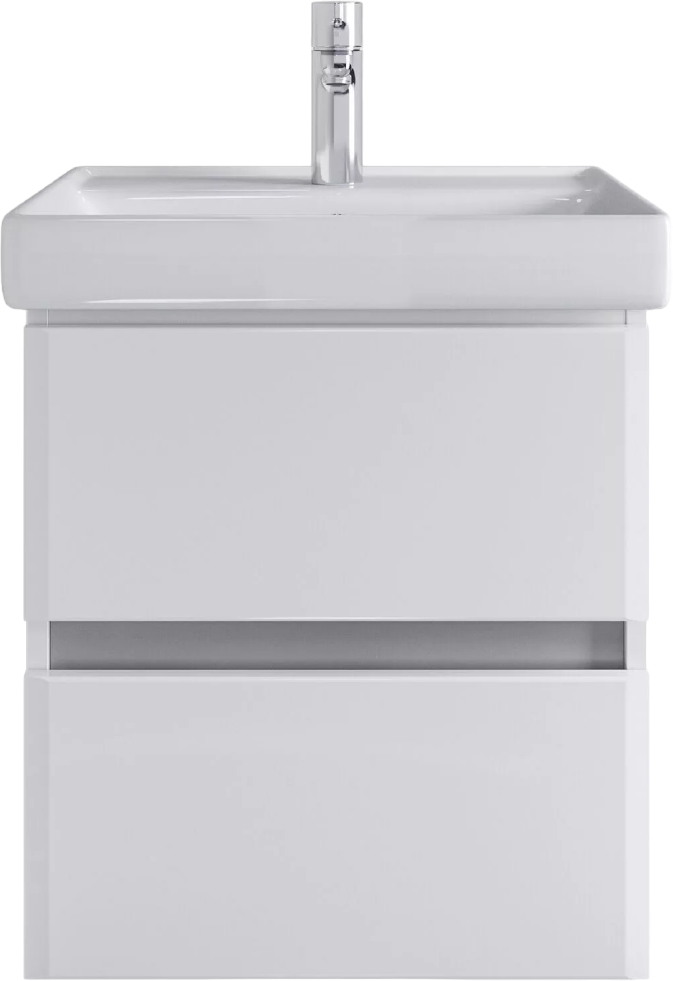 Тумба с раковиной SanStar Велья 50 подвесная, белая, раковина Kirovit Фостер 50