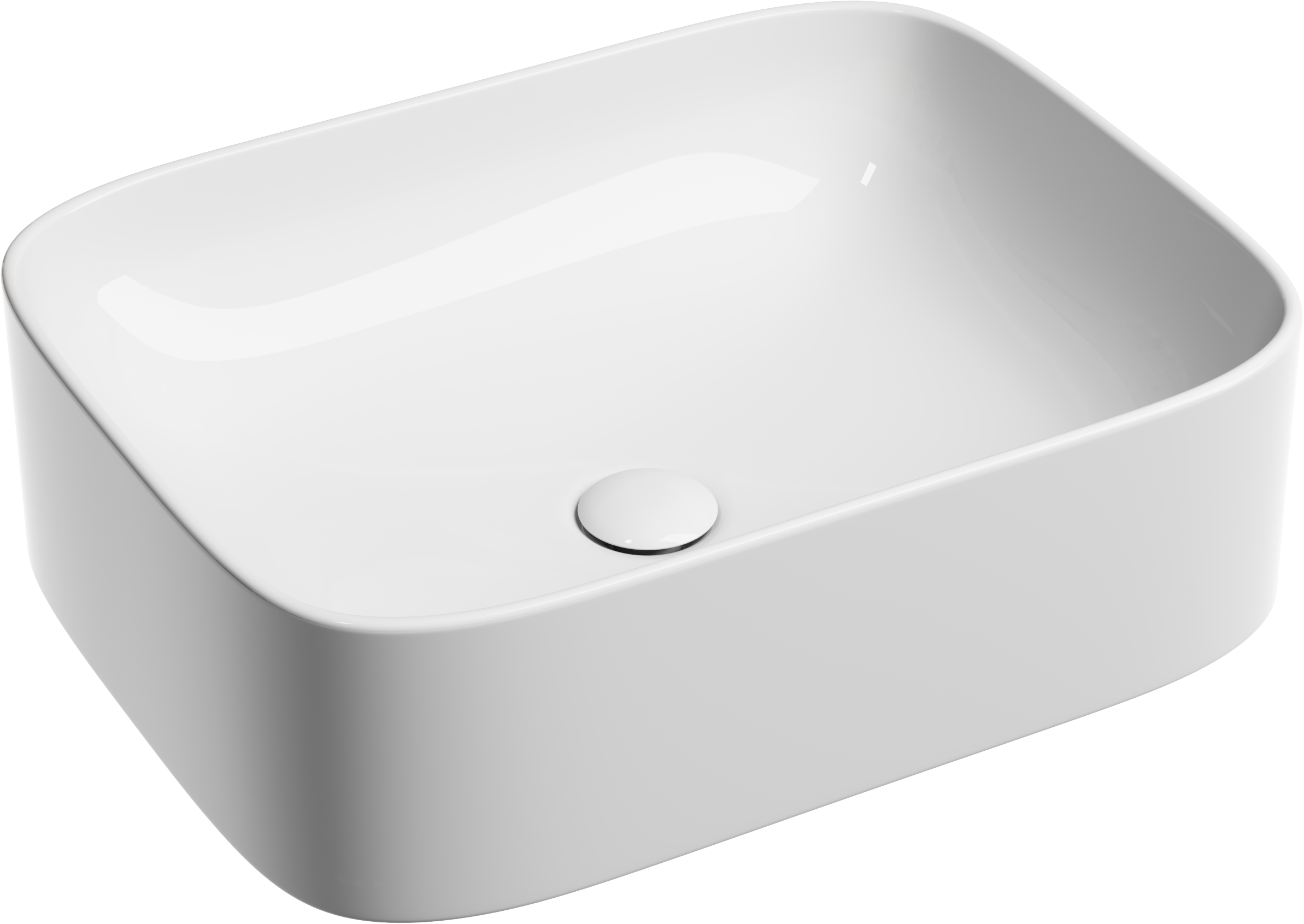 Накладная раковина Ceramicanova Element CN6052 51 глянцевая белая, прямоугольная