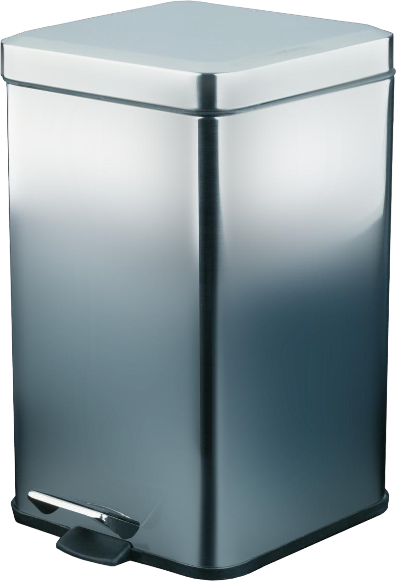 Мусорное ведро Nofer 09111.12.B сталь глянцевая, 12 л + Салфетки Nofer OC-1-33 100 шт P
