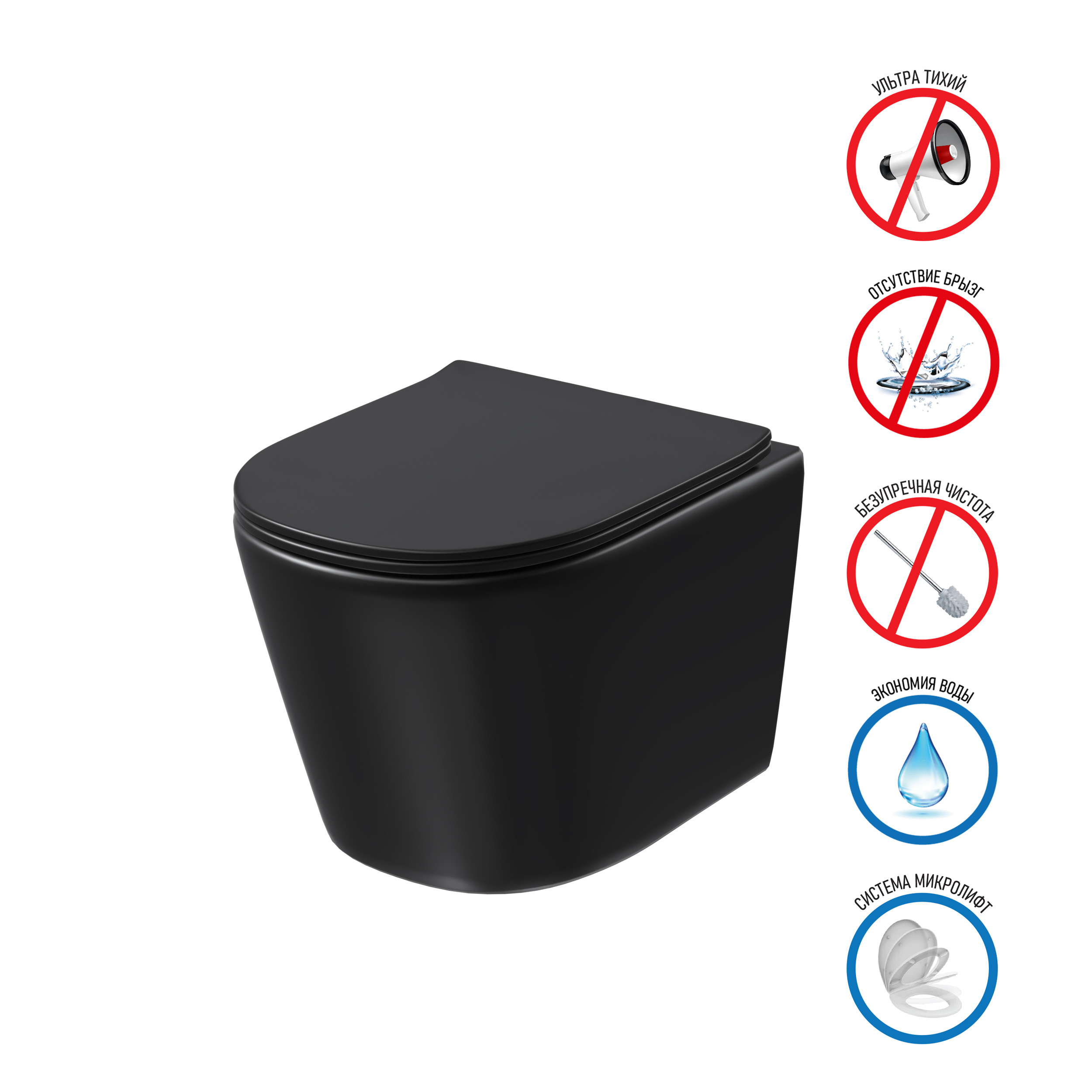 Унитаз подвесной Grossman Торнадо GR-4477BMSQ