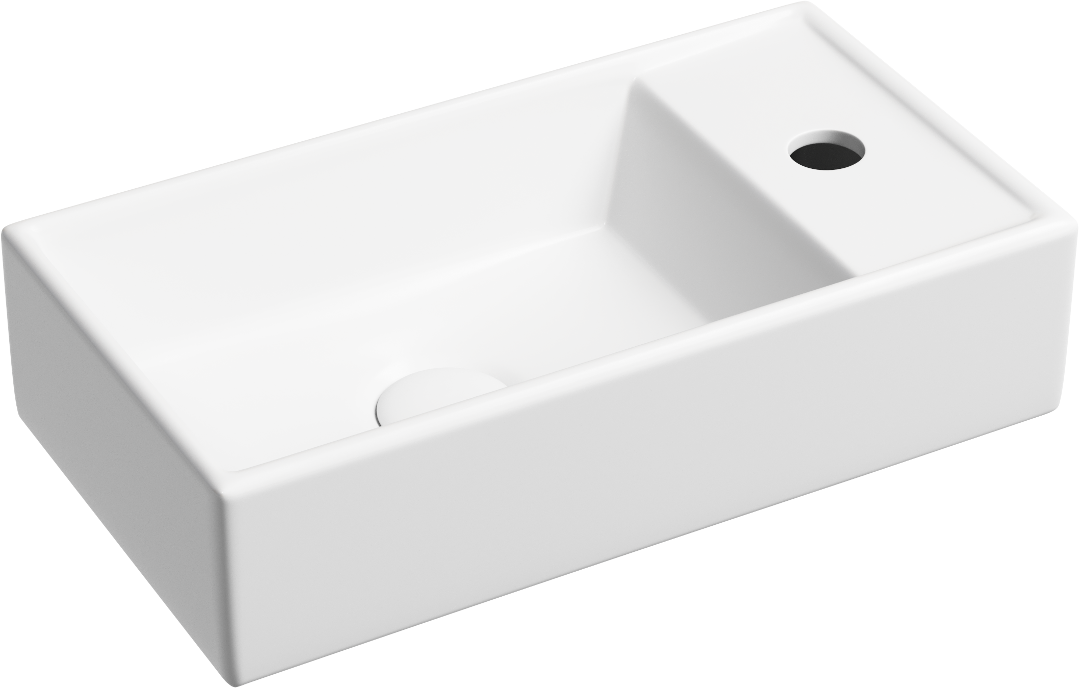 Раковина маленькая в туалет Ceramicanova Element CN6051LMW 41 матовая белая, прямоугольная