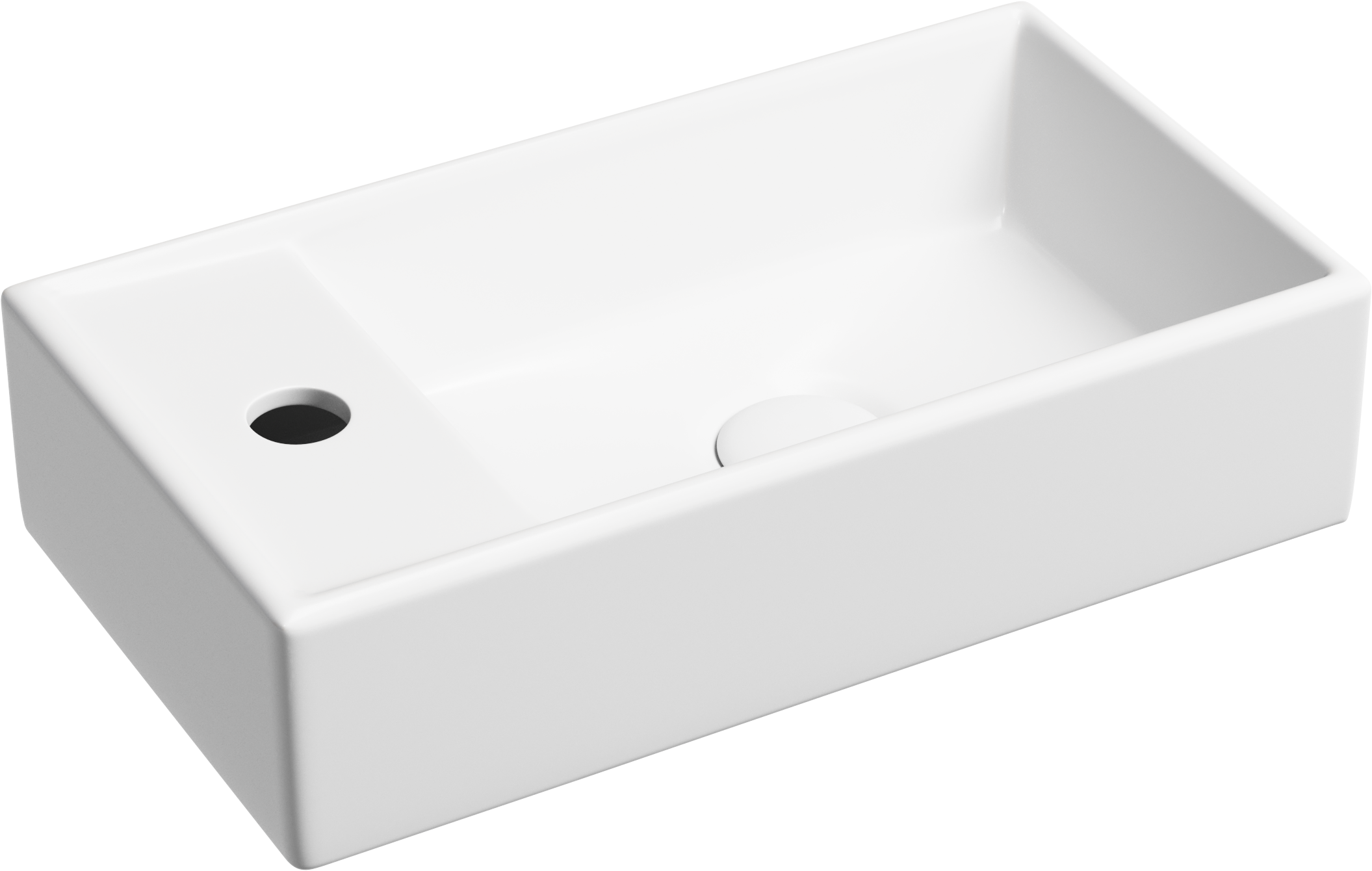 Раковина маленькая в туалет Ceramicanova Element CN6051RMW 41 матовая белая, прямоугольная