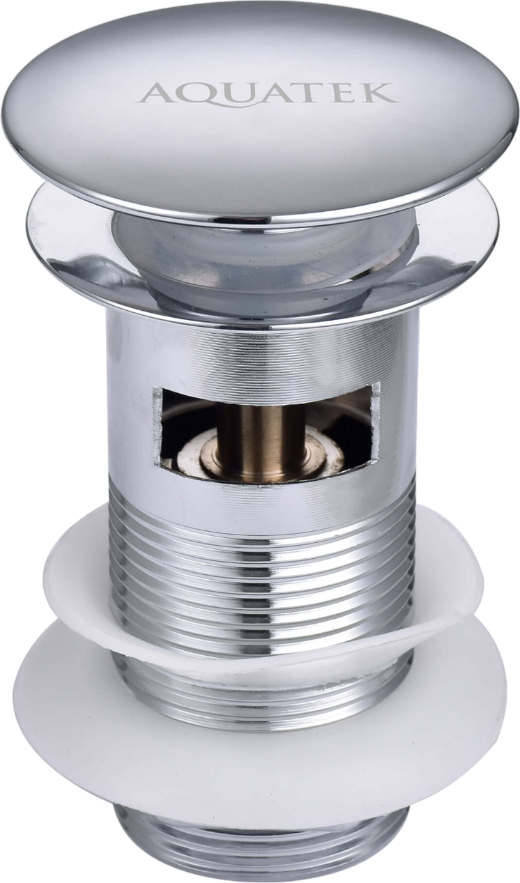 Донный клапан для раковины AQUATEK AQ6001CR с переливом, хром