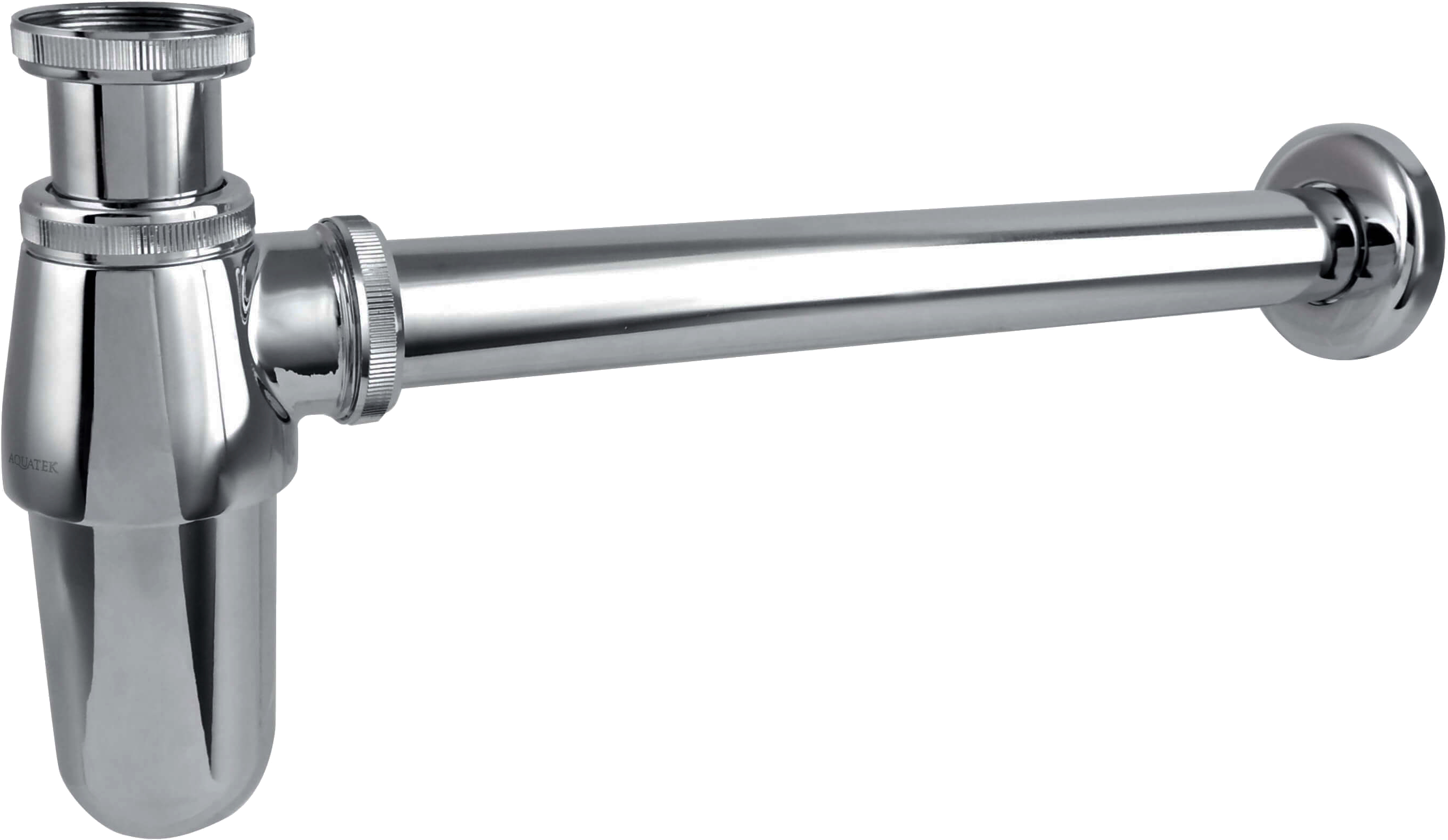 Сифон для раковины AQUATEK AQ6011CR 32 мм, бутылочный, хром, нержавеющая сталь