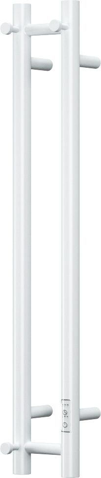 Полотенцесушитель электрический Bauedge Stella R 80x10 см, скрытое подключение, матовый белый, I-образный, из стали