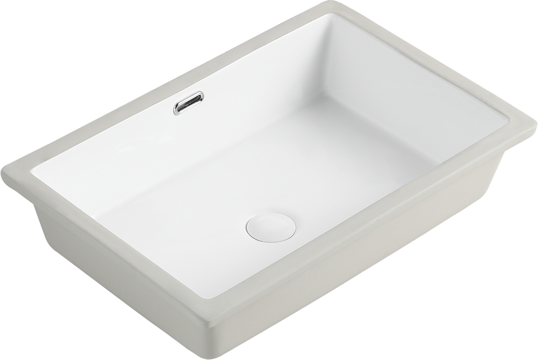 Раковина встраиваемая снизу Orange B02-600W 60 глянцевая белая, прямоугольная