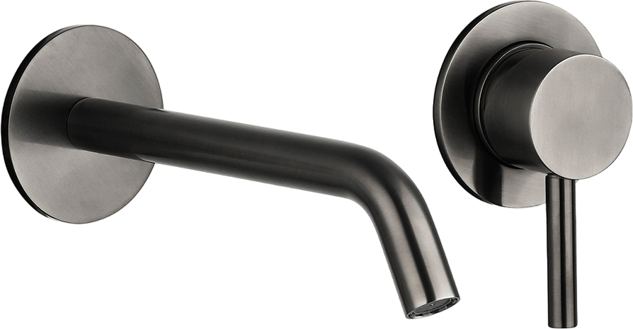 Смеситель для раковины AQUAme Siena AQM6215GM С ВНУТРЕННЕЙ ЧАСТЬЮ, оружейная сталь