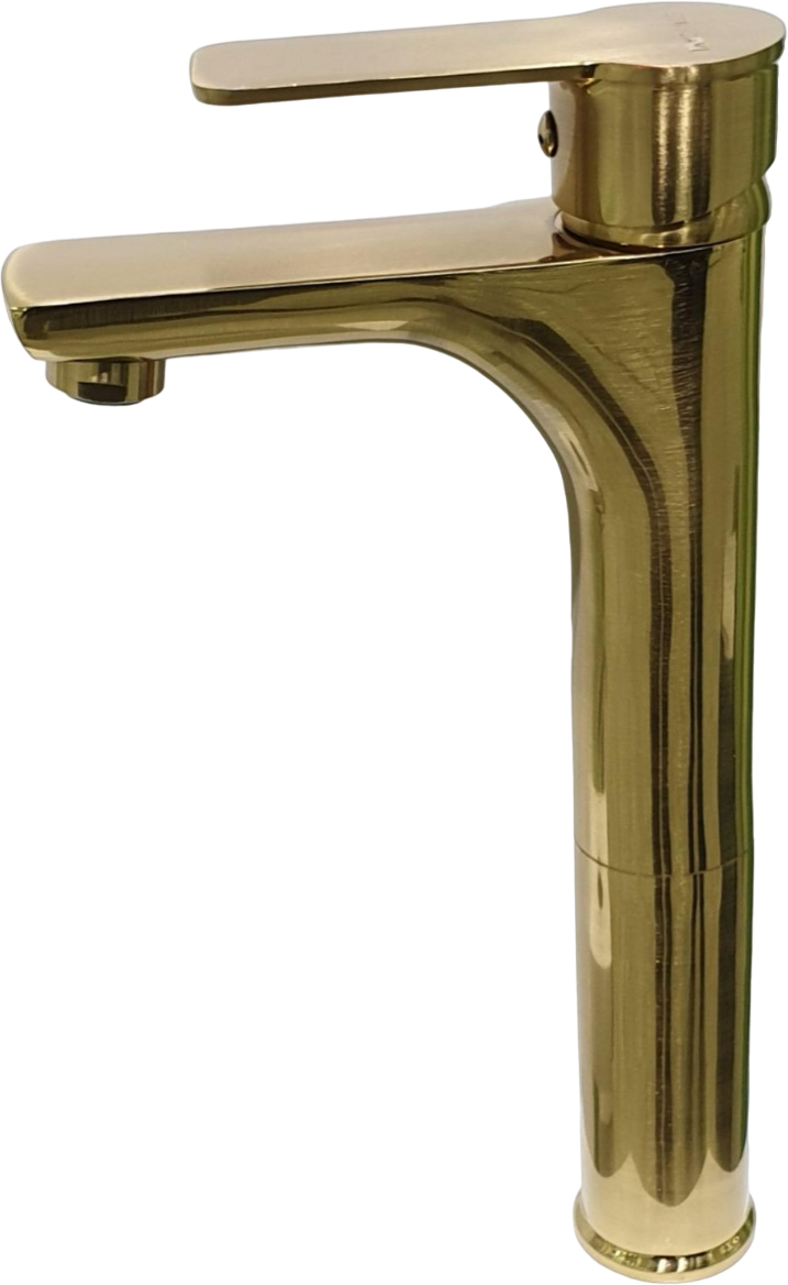 Смеситель для раковины SW Готланд высокий, матовое золото