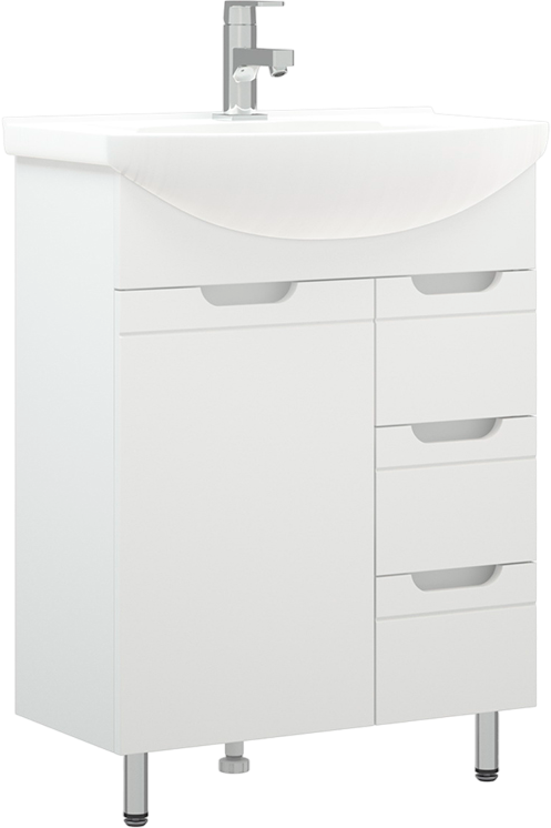 Тумба под раковину без столешницы Corozo Лея 65 белая