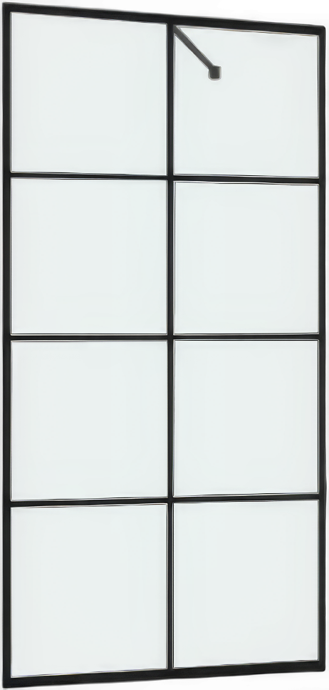 Шторка на ванну Ceruttispa Muza F80 80 см, профиль черный