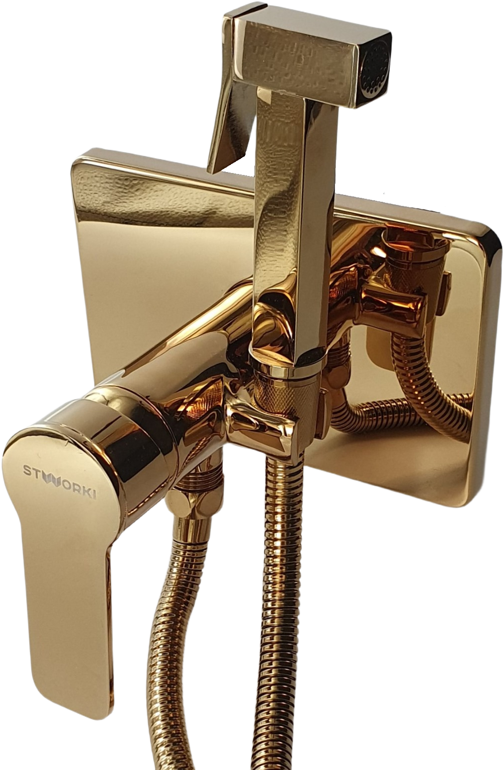 Гигиенический душ SW Готланд со смесителем, глянцевое золото