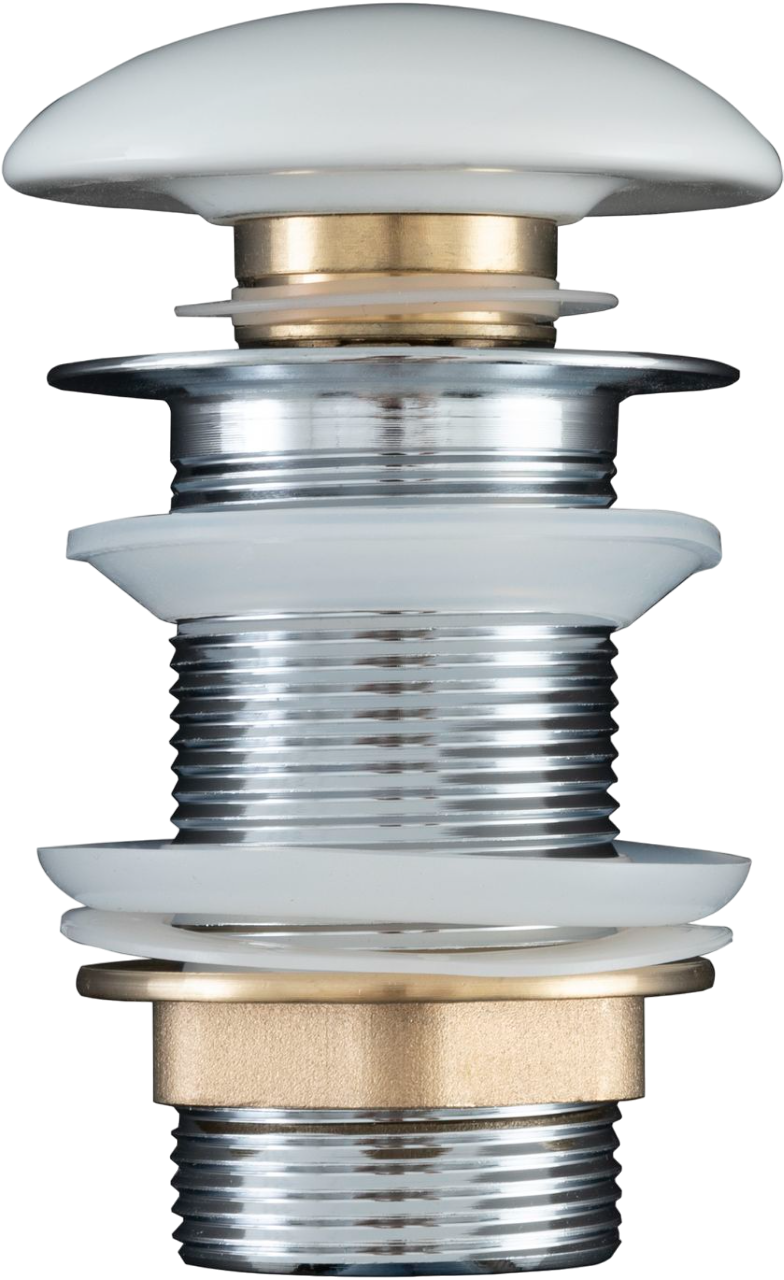 Донный клапан для раковины Aquanet 00330950 без перелива, белый