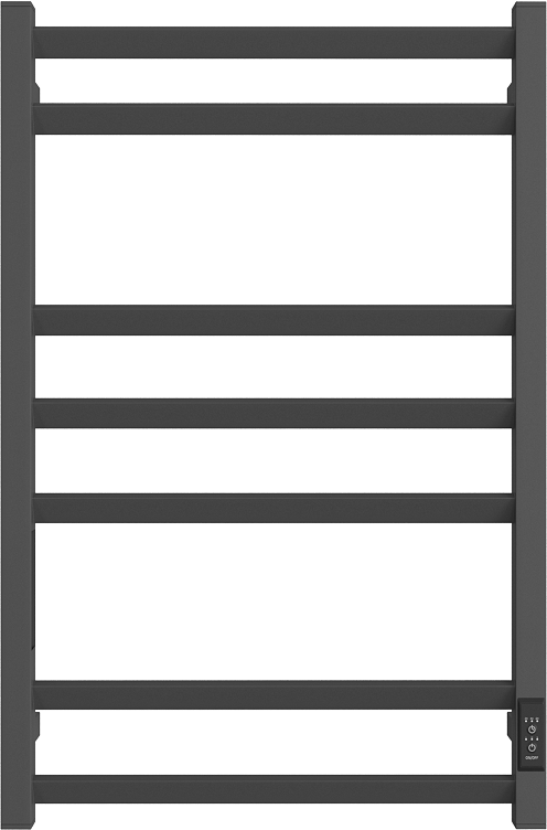 Полотенцесушитель электрический Двин U plaza neo 4657801249891 80x50 см, подключение справа, слева, графит, лесенка, из стали