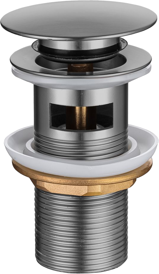 Донный клапан для раковины Allen Brau Priority Round 5.31023-MG с переливом, графит браш