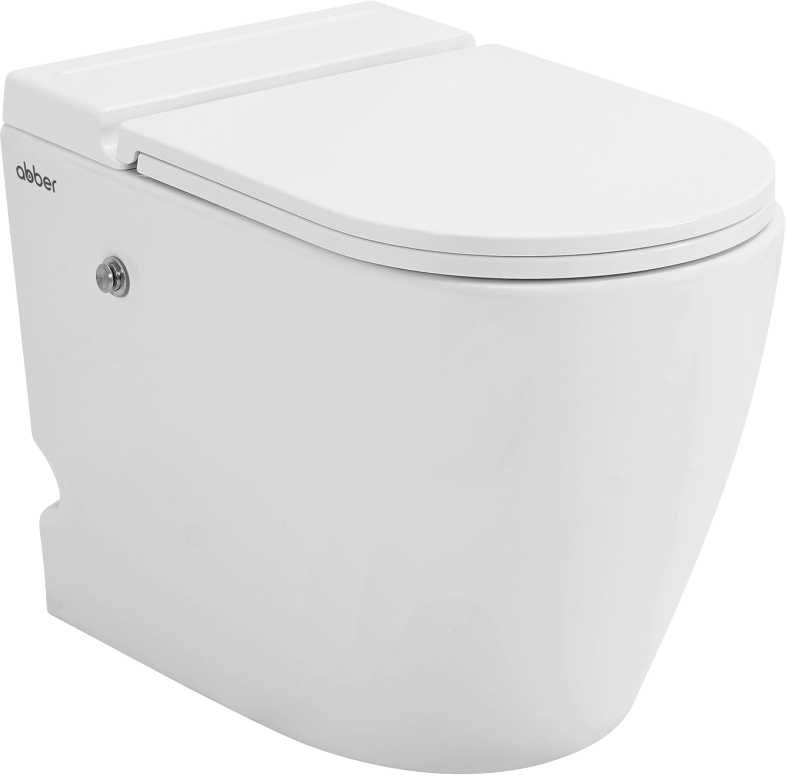 Умный унитаз напольный Abber Bequem AC1115P с микролифтом, белый