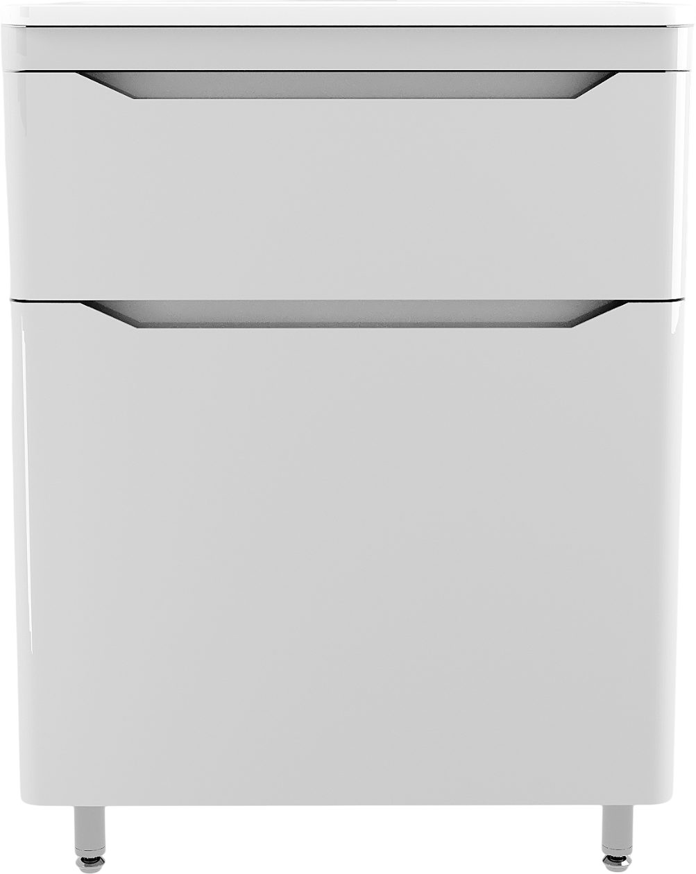 Тумба под раковину без столешницы Style Line Марелла 60 напольная, антискрейтч белый глянец