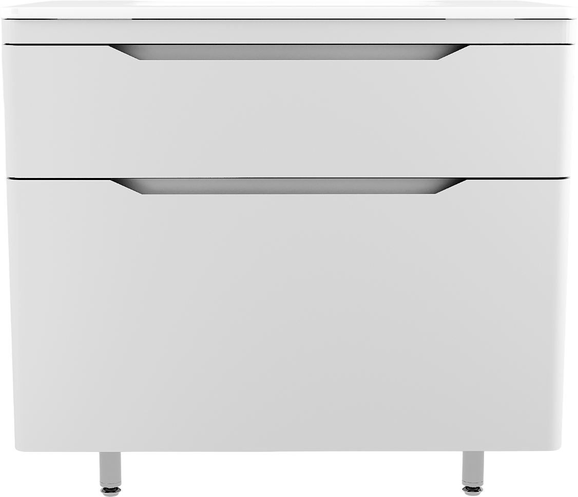 Тумба под раковину без столешницы Style Line Марелла 90 напольная, антискрейтч, белая матовая