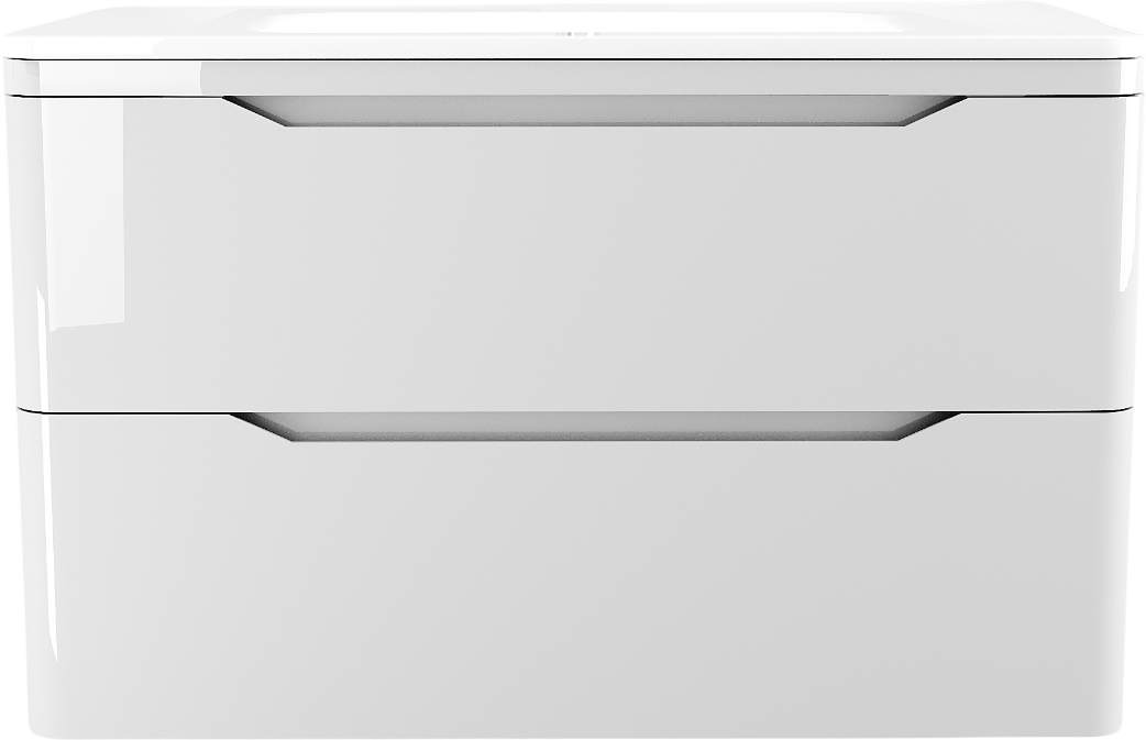 Тумба под раковину без столешницы Style Line Марелла 90 подвесная, антискрейтч, белый глянец