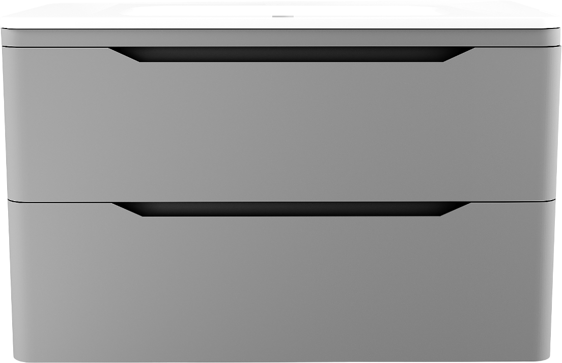 Тумба под раковину без столешницы Style Line Марелла 90 подвесная, антискрейтч, серая