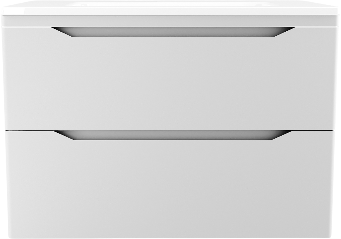 Тумба с раковиной Style Line Марелла 80 подвесная, белая матовая