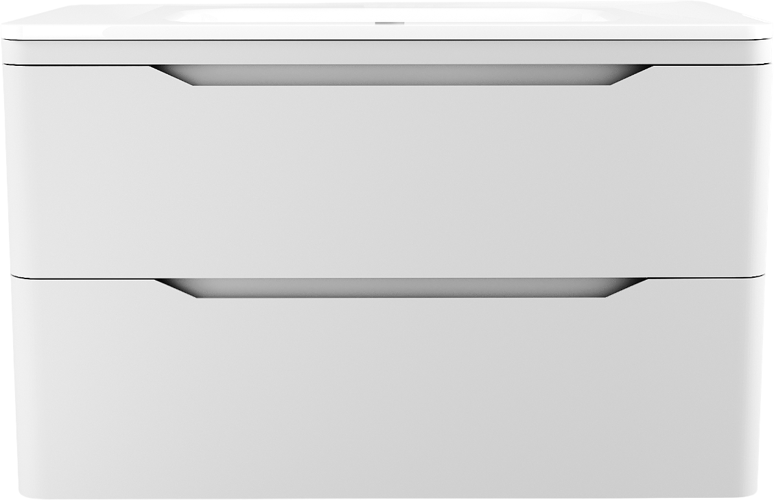 Тумба с раковиной Style Line Марелла 90 подвесная, белая матовая