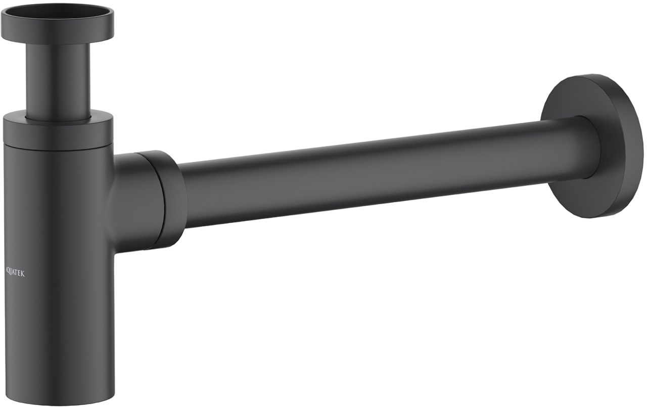 Сифон для раковины AQUATEK AQ6012MB 32 мм, бутылочный, матовый черный