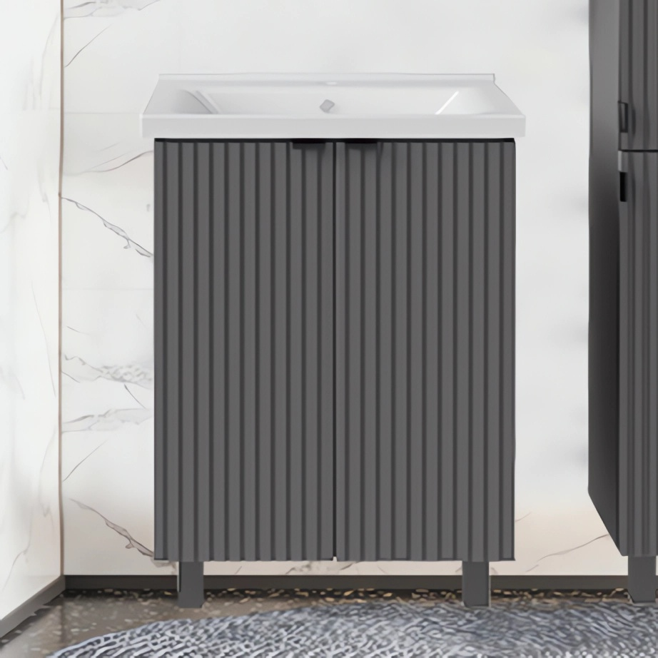 Тумба с раковиной ASB-Mebel Дора 60 серая