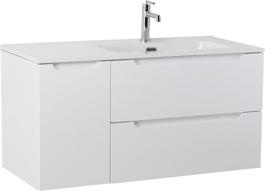 Тумба под раковину без столешницы BelBagno Etna 100 R 2 ящика, дверца, bianco lucido