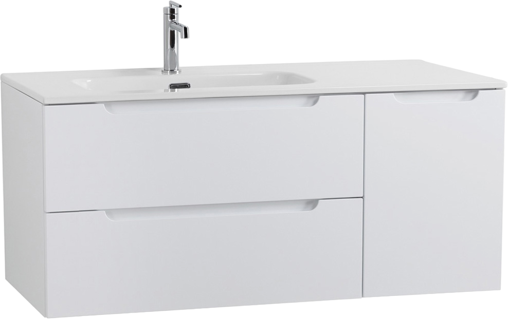 Тумба с раковиной BelBagno Etna 120 L 2 ящика. дверца, bianco lucido