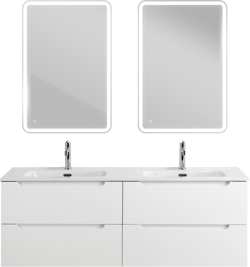 Мебель для ванной комнаты BelBagno Etna 120 для двоих, bianco lucido