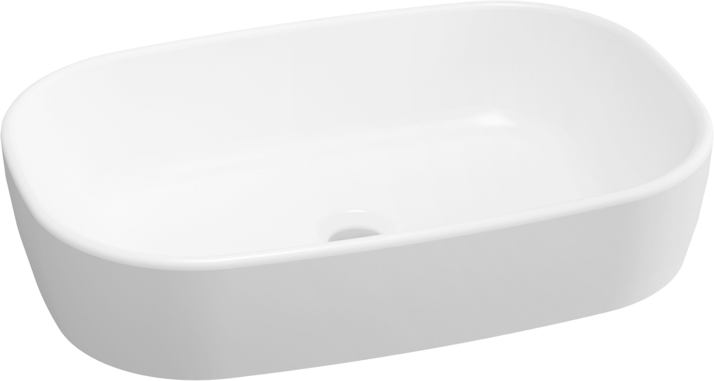 Накладная раковина Lavinia Boho Bathroom Sink 33311002 54 глянцевая белая, прямоугольная