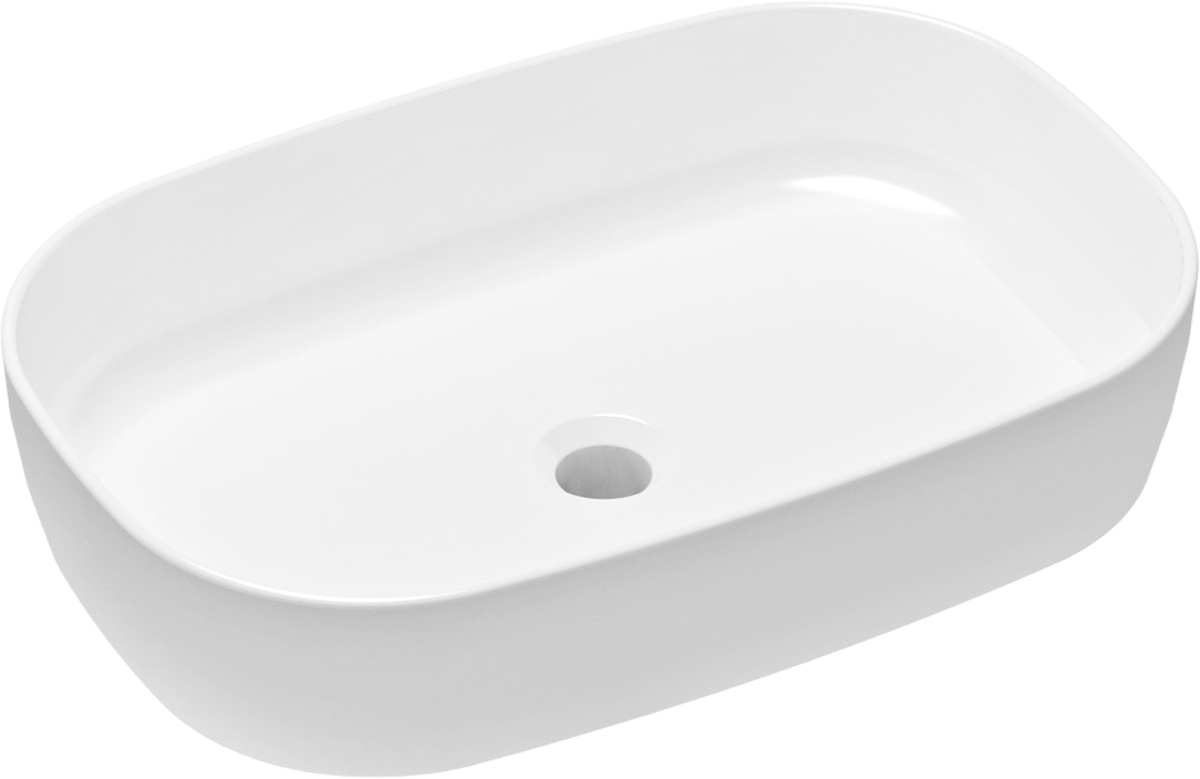 Накладная раковина Lavinia Boho Bathroom Sink Slim 33311003 54 глянцевая белая, прямоугольная
