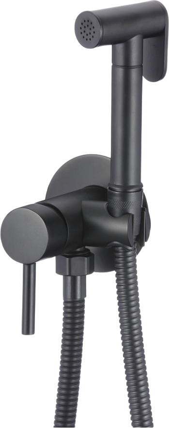 Гигиенический душ D-lin D183202-A со смесителем, черный, С ВНУТРЕННЕЙ ЧАСТЬЮ