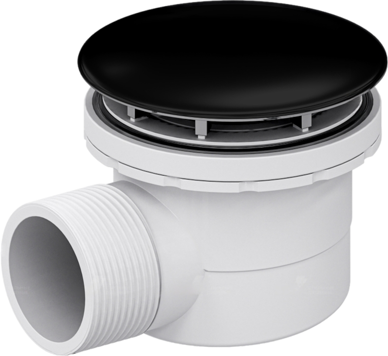 Сифон для поддона RGW Velplex QYD-06 60 мм, с сухим затвором, матовый черный
