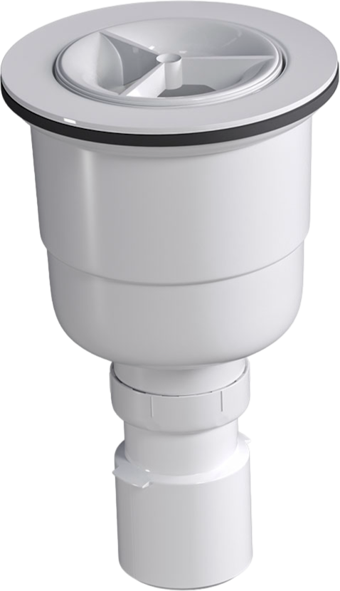 Сифон для поддона RGW S-20 90 мм, белый, вертикальный