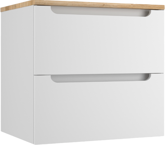 Тумба под раковину со столешницей Style Line Бали 60 подвесная, белый софт